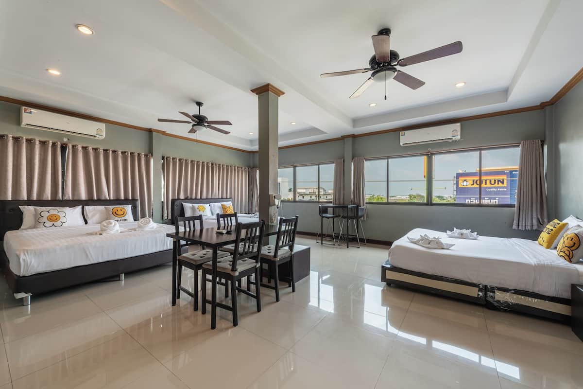 Family Triple Room, Multiple Beds | Premium bedding, pillowtop beds, blackout drapes, free WiFi