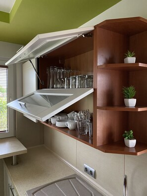 Fridge, oven, dishwasher, electric kettle