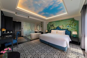 Premium-Doppelzimmer, Balkon, Poolblick