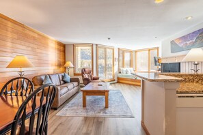 TV, fireplace, DVD player - Overlooks Keystone Lake w/ Mountain Views from Private Balcony, Near Shuttle! (Keystone)