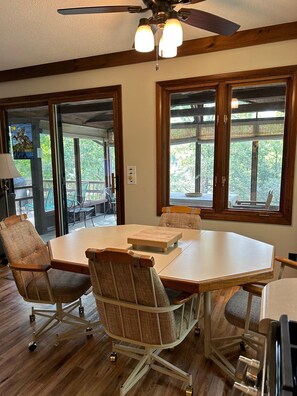 Dining - Lookout Point: Lakefront home with screen room & dock on beautiful Lake Holcombe (Holcombe)