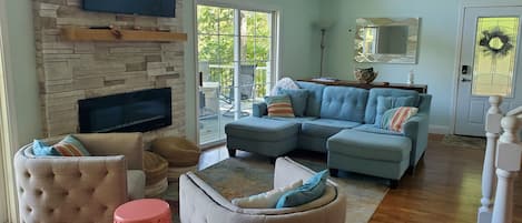 TV connectée, cheminée