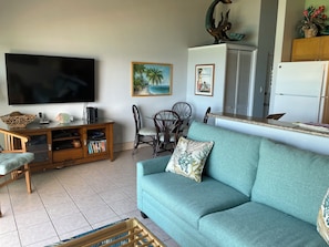 Smart TV, DVD player, books