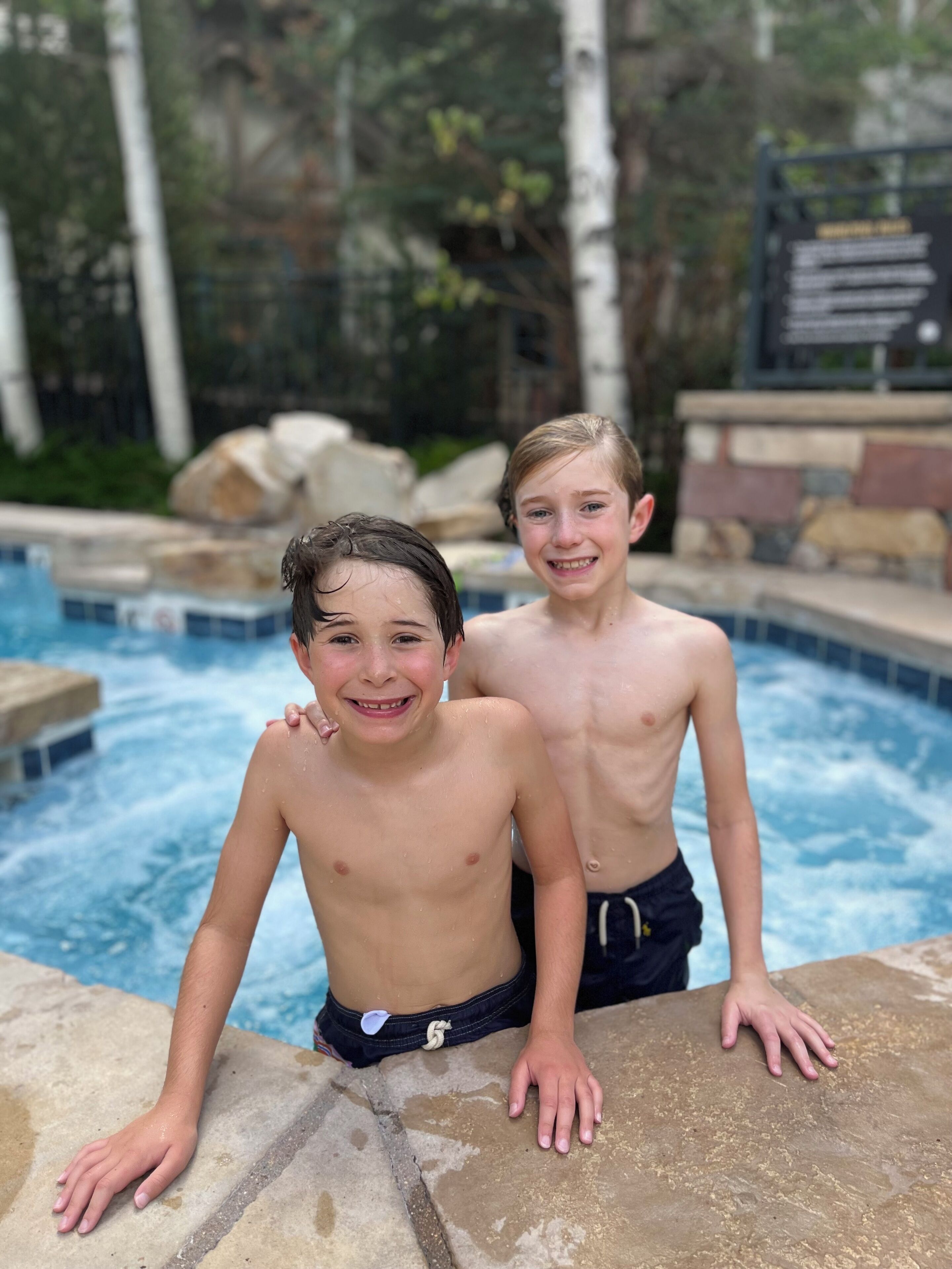 屋外プール、温水プール