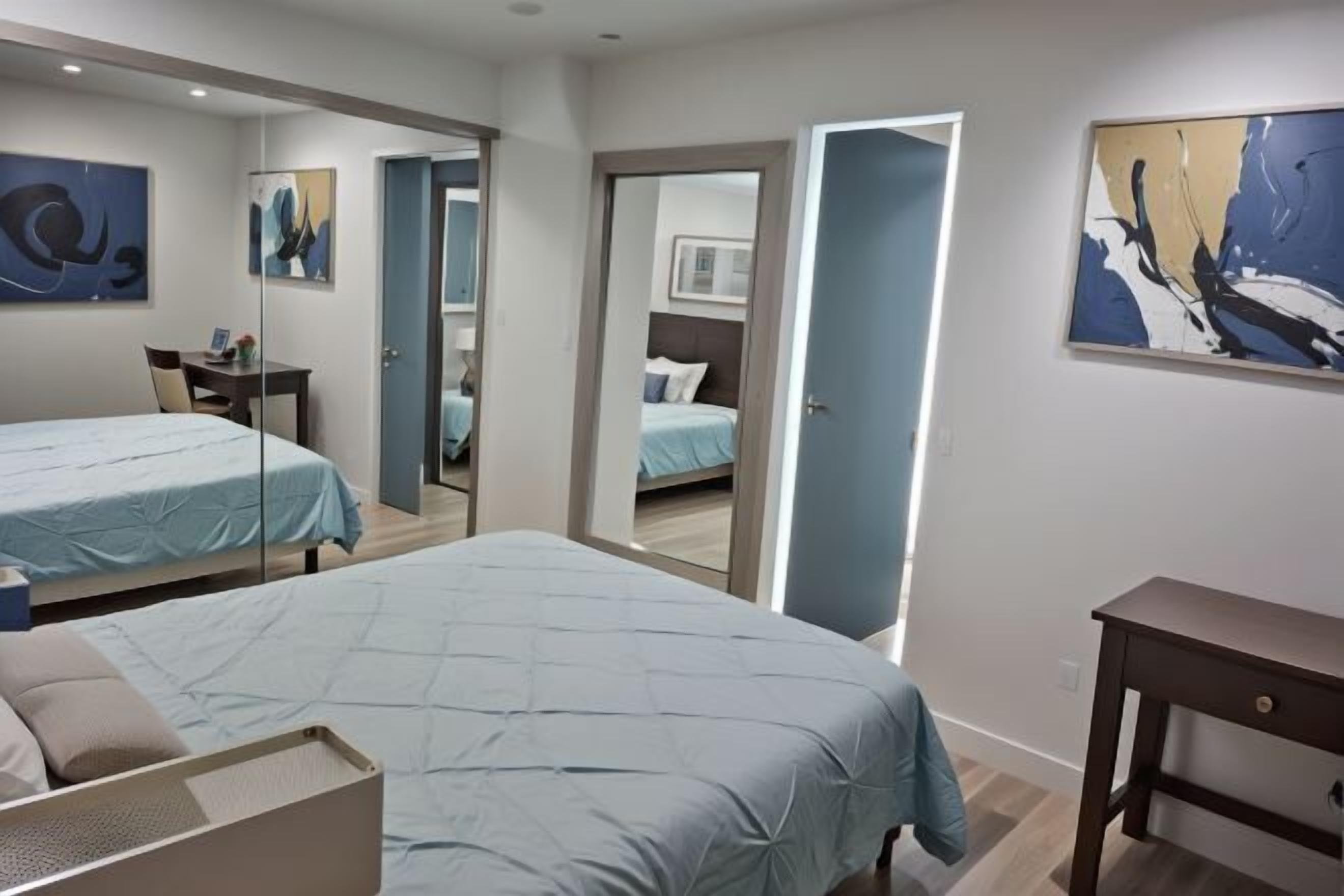 Premium bedding, individually decorated, individually furnished, desk