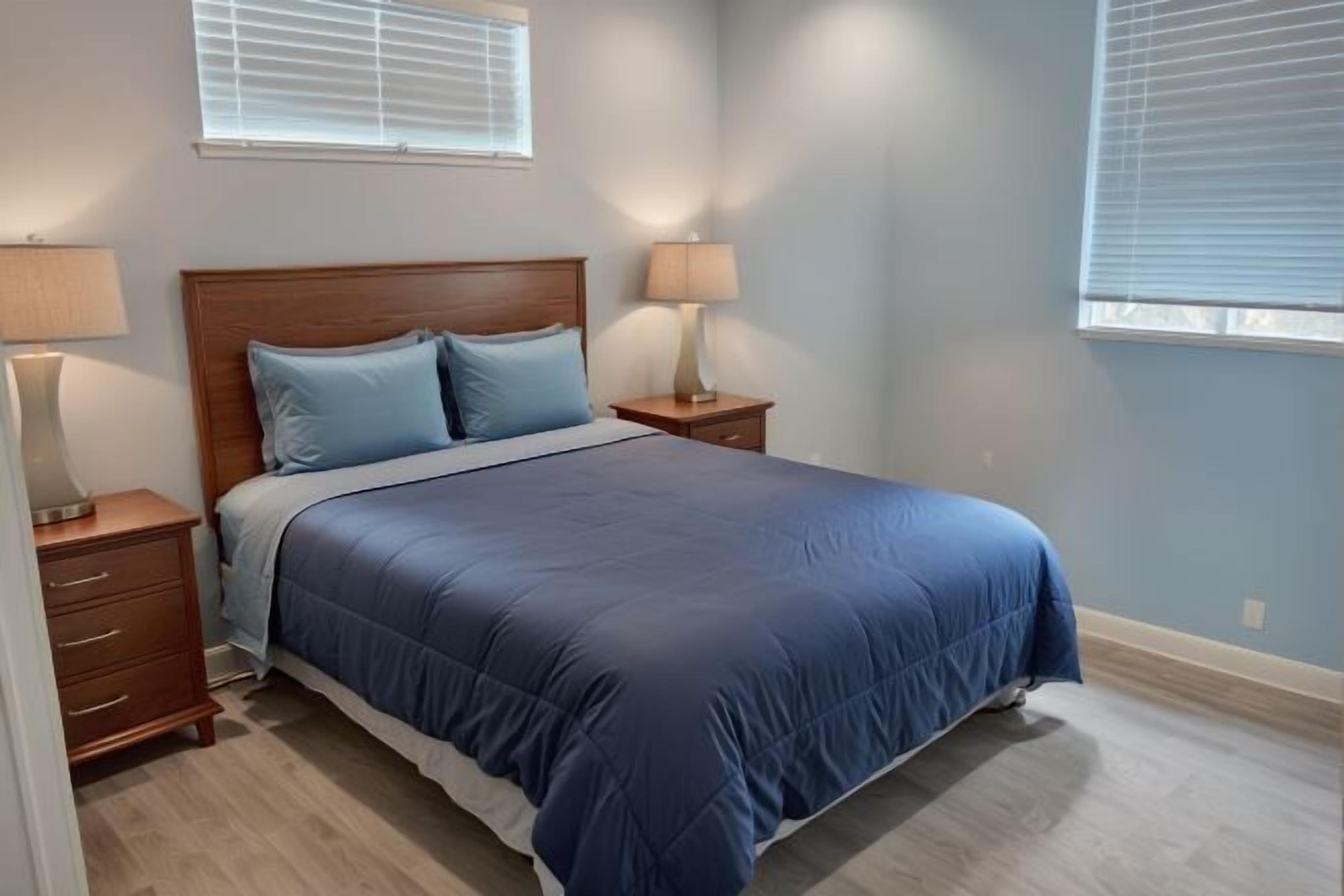 Premium bedding, individually decorated, individually furnished, desk