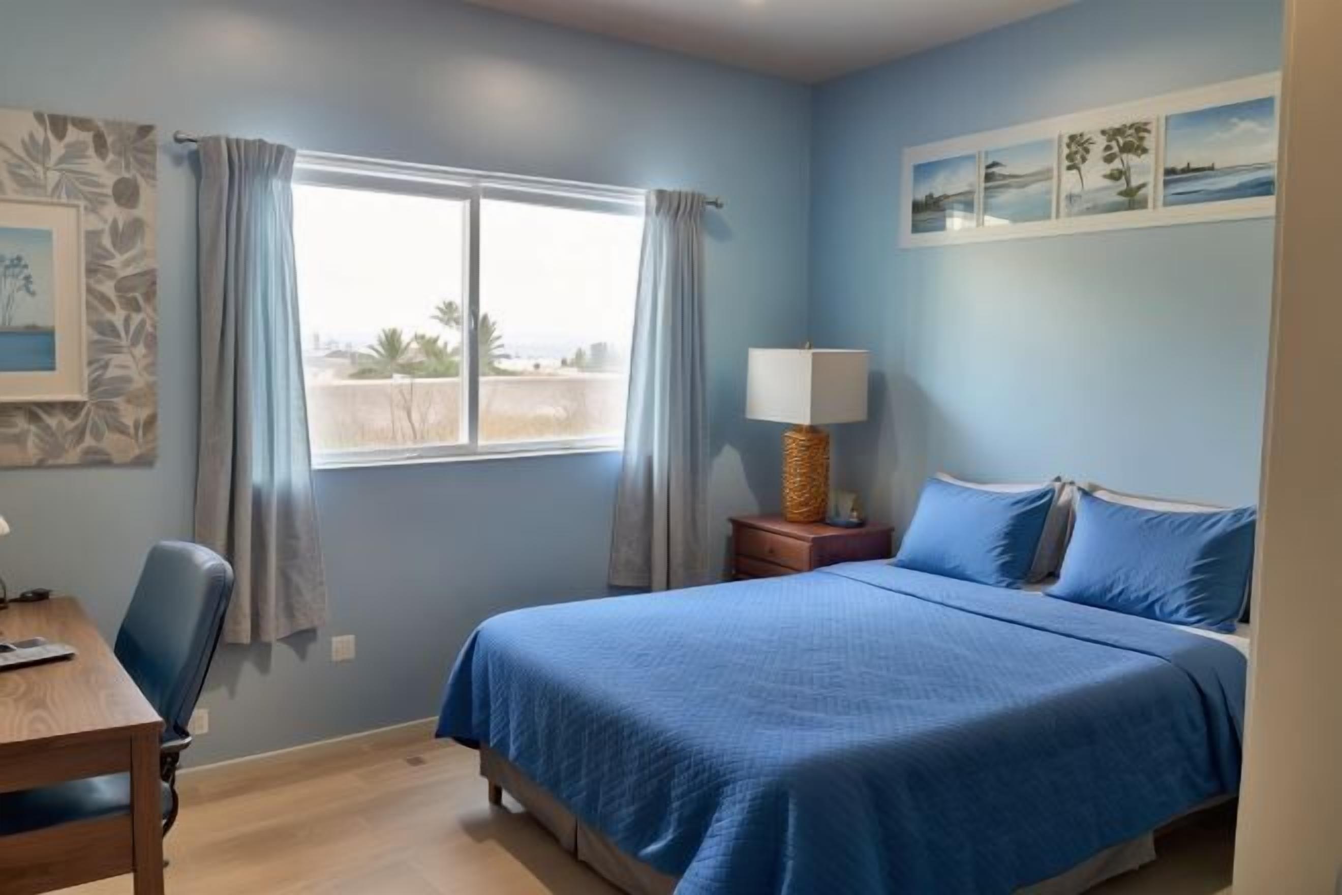 Premium bedding, individually decorated, individually furnished, desk