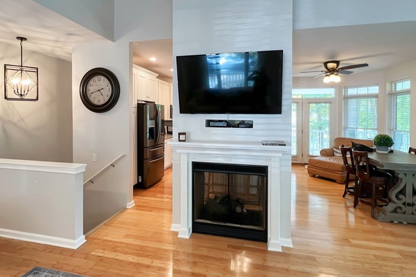 TV connectée, cheminée