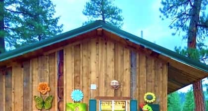 Cozy 1-bed cabin couples get-away w/ hot tub and Starlink high-speed internet