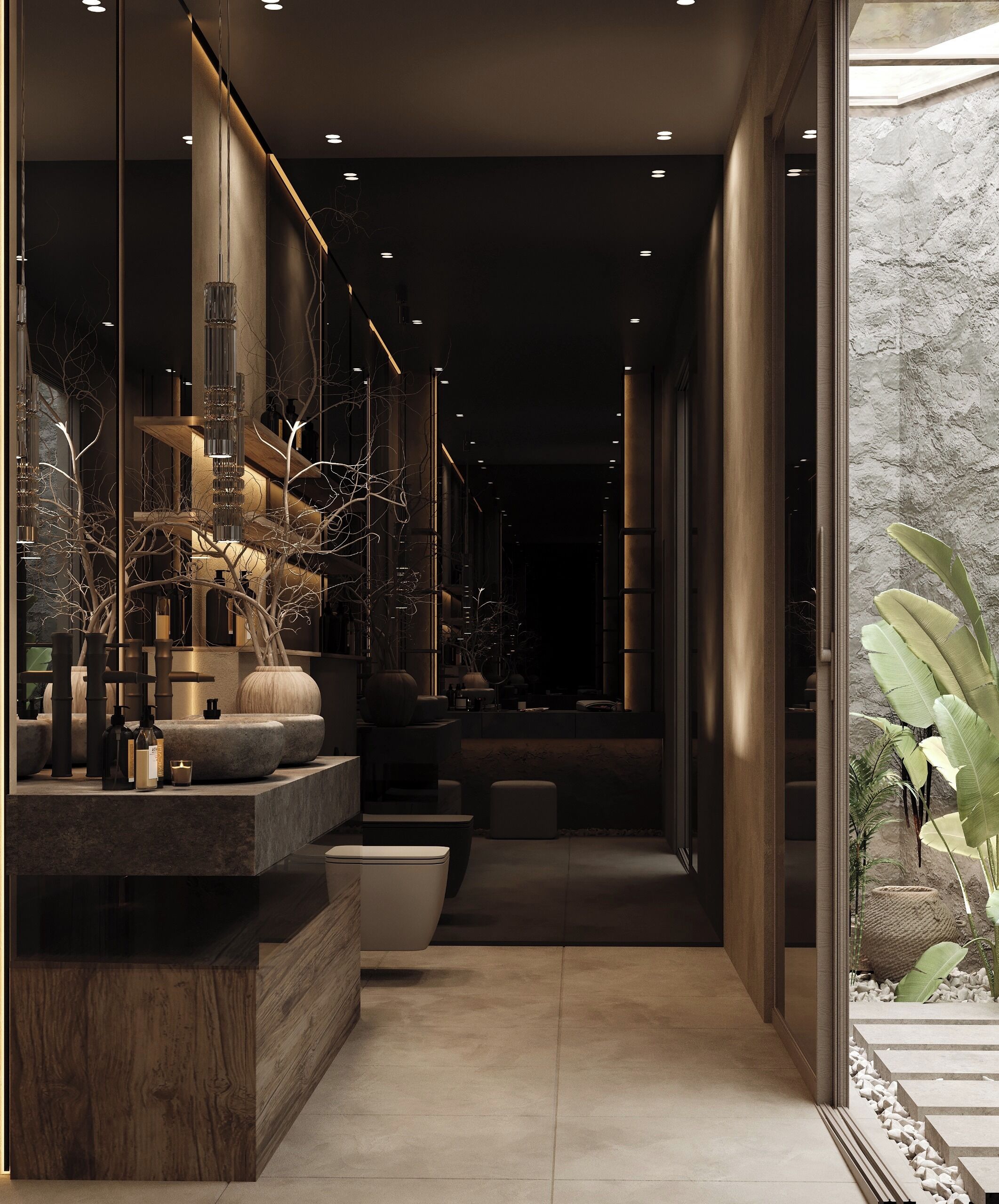 The Invisible Villa - Adults Only | Bathroom | Separate tub and shower, jetted tub, hydromassage showerhead