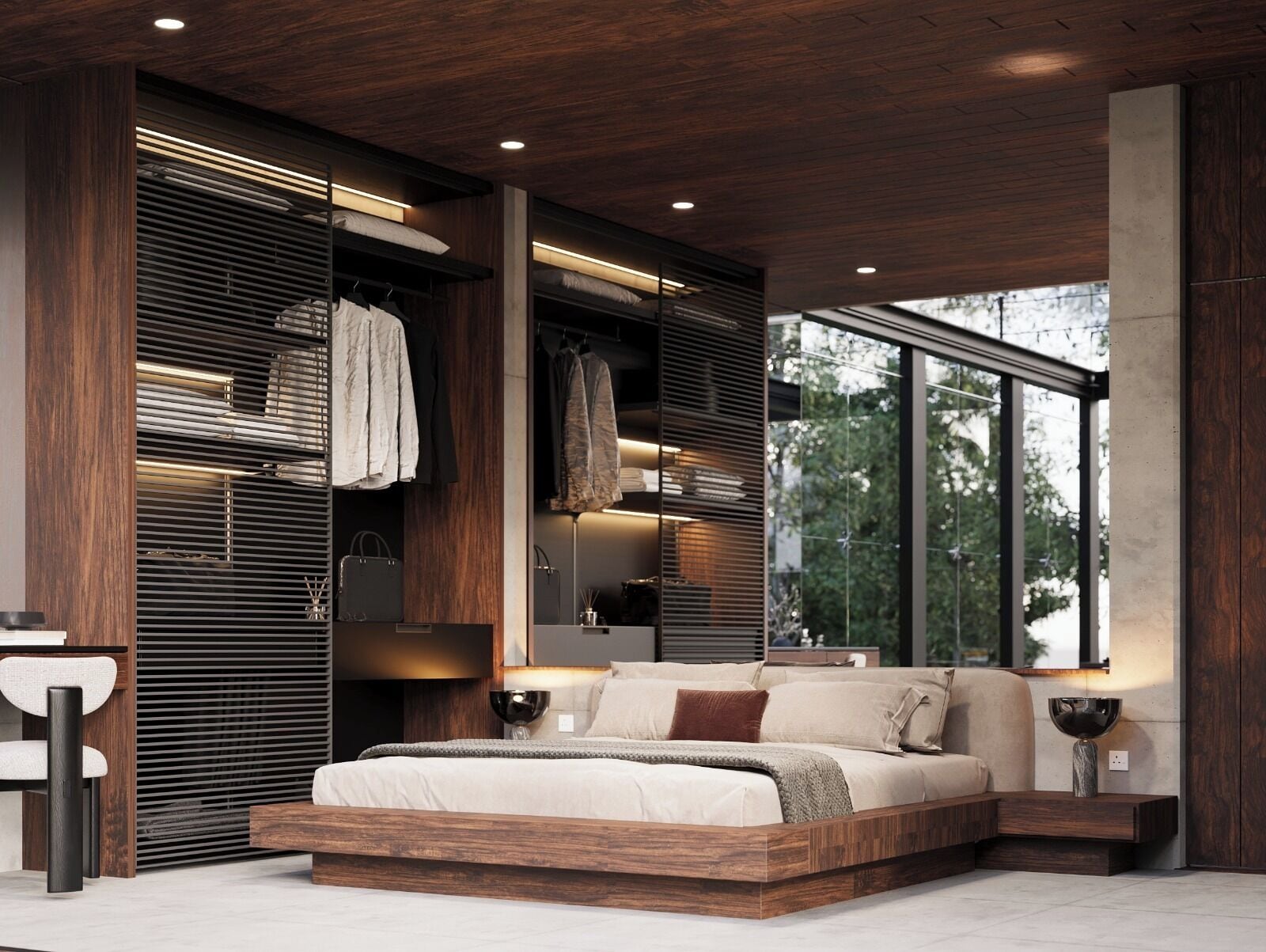 غرفة رومانسية (The Invisible Villa - Adults Only) | ميني بار وخزنة داخل الغرفة وستائر تعتيم ومكواة/لوح كي