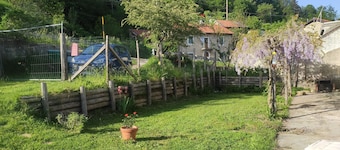 1700s renovated farmhouse with fireplace, large garden veranda