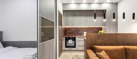 1 soverom, strykejern/-brett, wi-fi (inkludert) og sengetøy