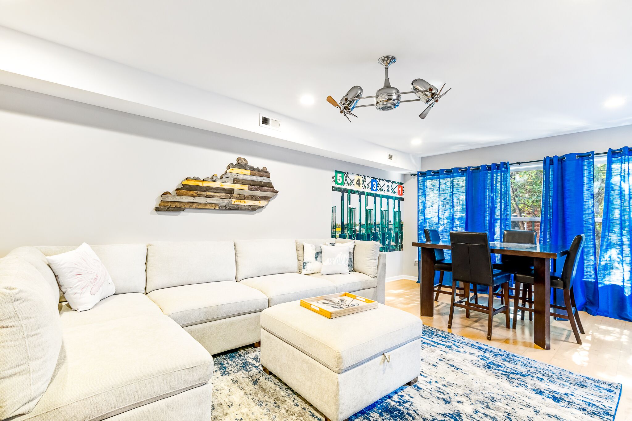 Smart TV, fireplace, table tennis, books