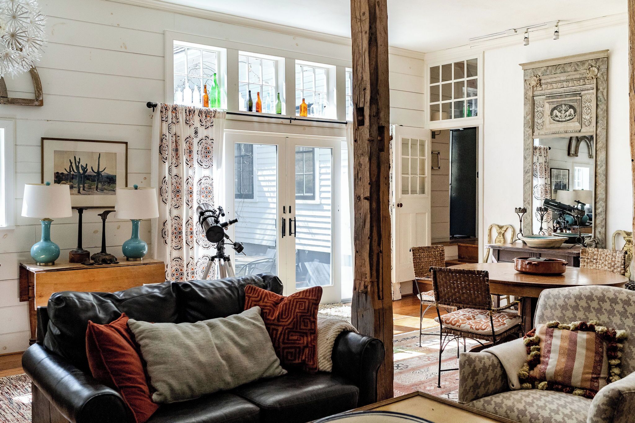 Smart TV, fireplace, table tennis, books