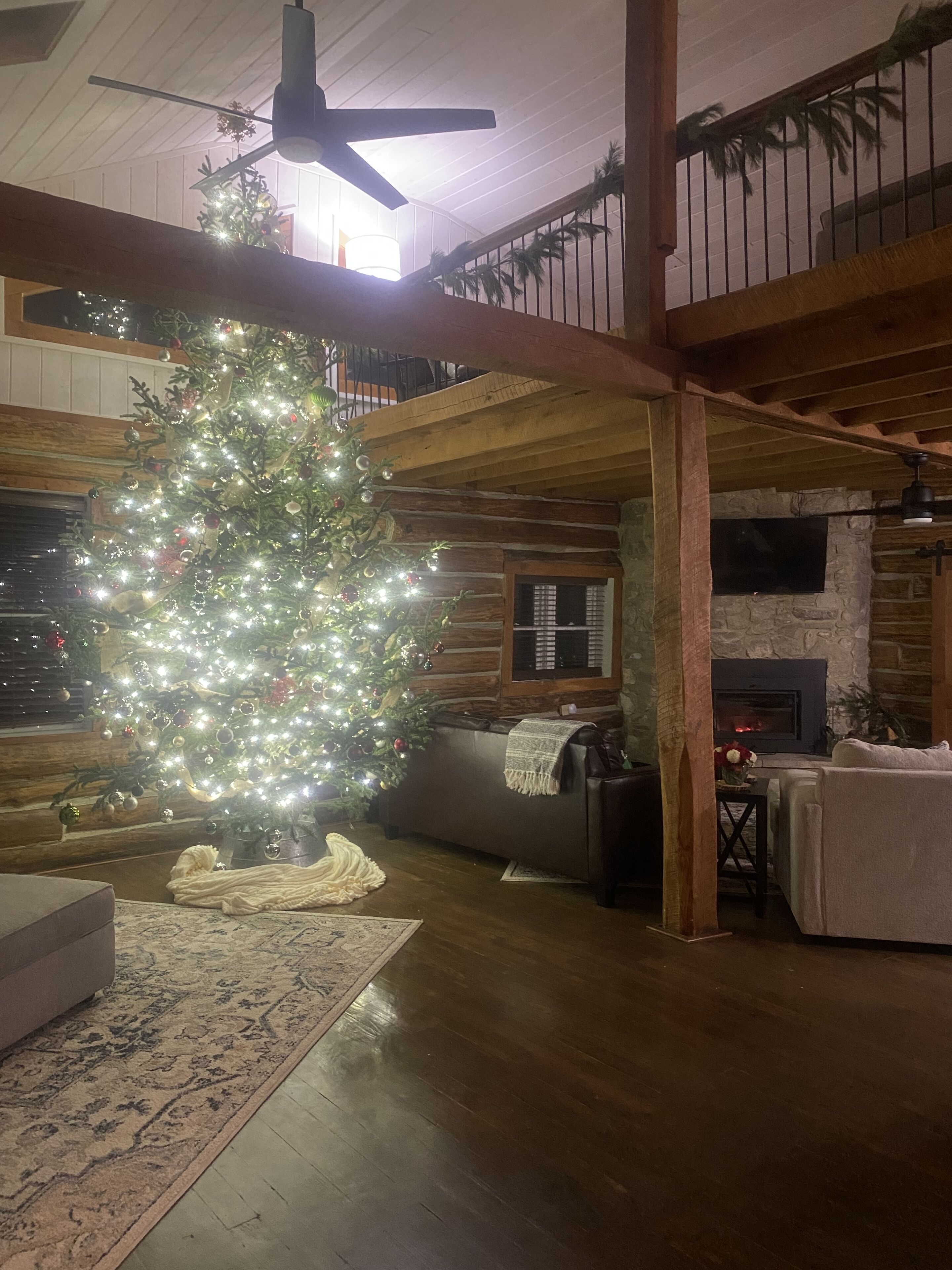 Smart TV, fireplace, video games, foosball