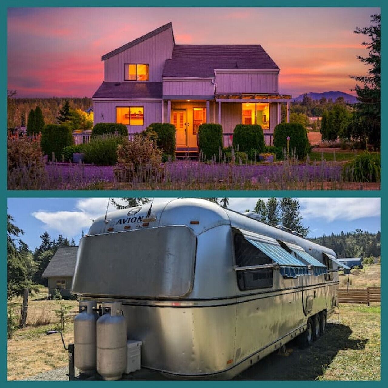 Combined Sequim · Spacious Farmhouse & Vintage Trailer on 5 Acres