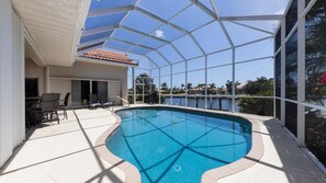 A heated pool