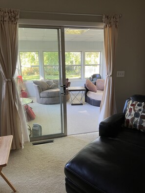 TV connectée, cheminée, lecteur de DVD