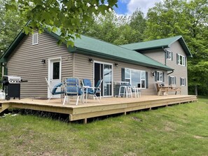 Deck, grill and outdoor furniture