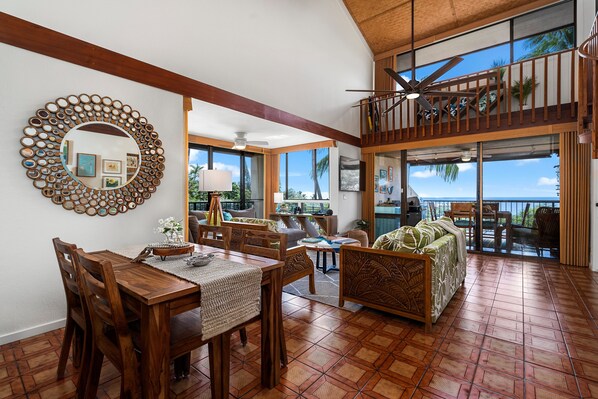 Dining - Newer Furnished 3 Bed/2 Bath Condo with Ocean Views (Kailua-Kona)