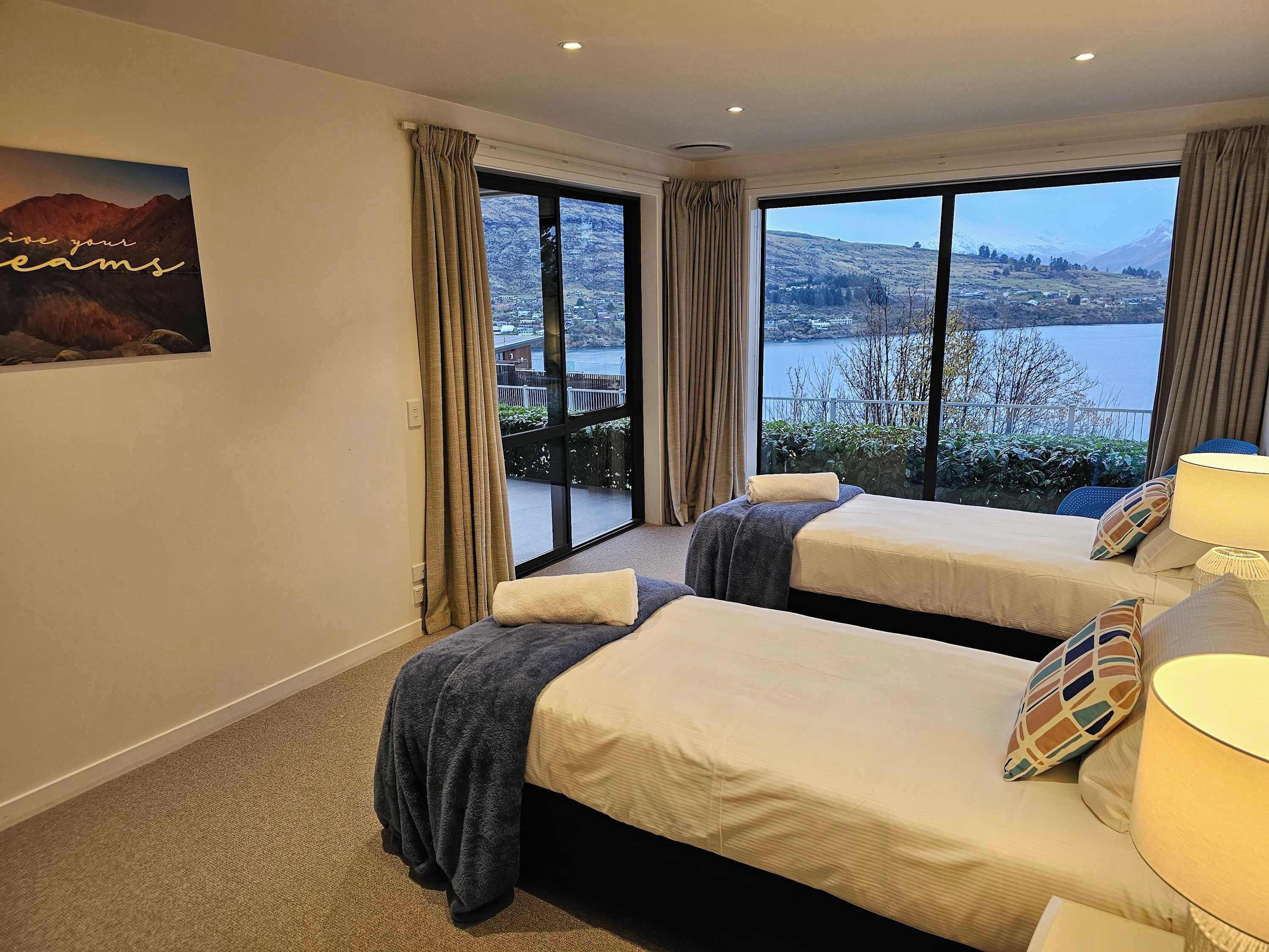 4 bedrooms, desk, iron/ironing board, travel cot