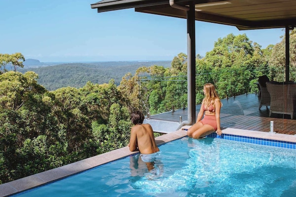 Infinity pool with sweeping hinterland and ocean views, the perfect place to relax, unwind, and take it all in.