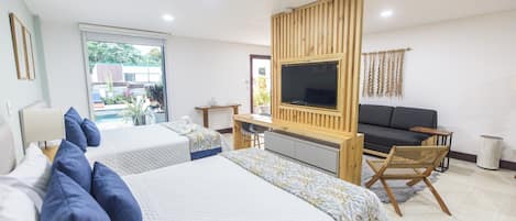 Memory foam beds, minibar, in-room safe, desk