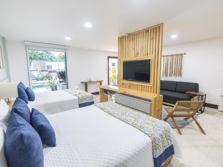 Memory foam beds, minibar, in-room safe, desk