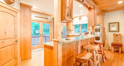 Lakefront mountain home with WiFi, extensive kitchen, & central AC
