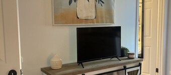 Remodeled duplex with fireplace and patio