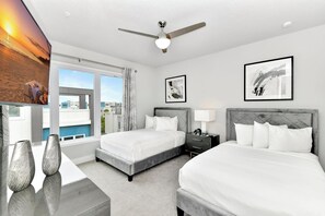 4 bedrooms, in-room safe, iron/ironing board, travel cot