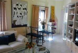 TV, DVD player, stereo