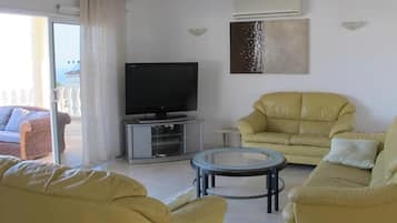 Televisión, chimenea, videojuegos y reproductor de DVD
