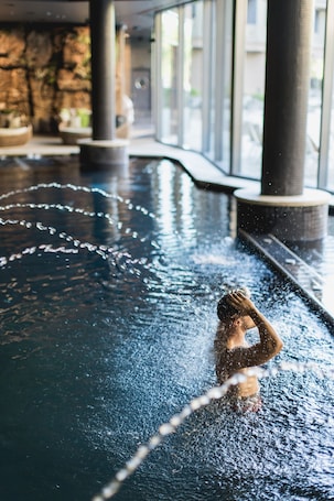 Indoor pool, outdoor pool, open 8:00 AM to 8:00 PM, sun loungers