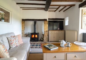 Smart TV, fireplace, DVD player