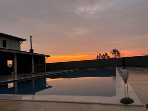 A heated pool