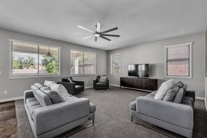 Smart TV, video games, DVD player, books