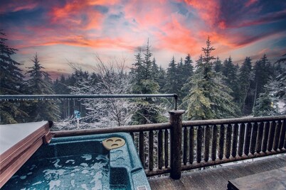 Ski-in and out with private HOT TUB in 5 bedroom house with game/theatre room! 