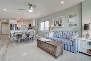 Condo, 3 Bedrooms | Living room - Coconut Cove by Sea Scape Properties (Carolina Beach)