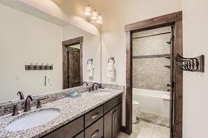 Shower, hair dryer, towels - Private Hot Tub, Close to Resorts - Private Hot Tub - Close to PC, Mountain Mansion Family Getaway (Heber City)