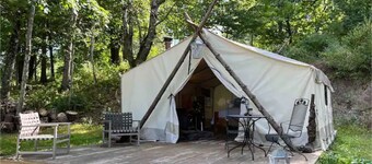 Avalanche Farm, lovely private tent/stream access!