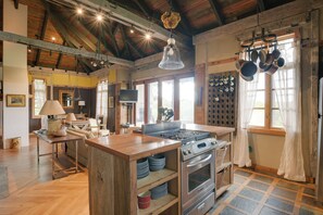 Fridge, microwave, stovetop, dishwasher - Views & Trails: Horse Farm Home in Campobello! (Campobello)