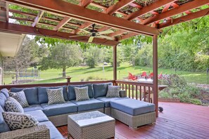 Terrace/patio - Family-Friendly Brookville Home w/ Hot Tub! (Brookville)