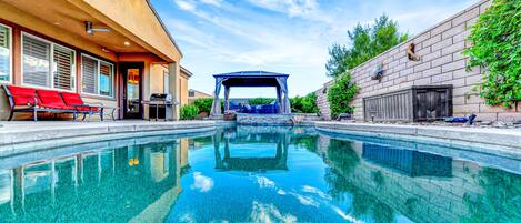 Outdoor pool, a heated pool