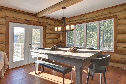 Chalet en Bois Rond Avec Spa, Sauna et Hammam