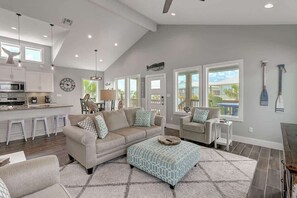 Flat-screen TV, streaming services, offices