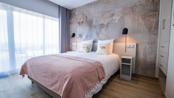 Panorama kamer, 1 queensize bed, niet-roken, uitzicht op oceaan | Luxe beddengoed, verduisterende gordijnen, gratis wifi, beddengoed