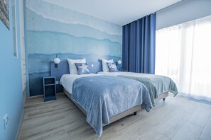 Panoraamahuone, 2 yhden hengen sänkyä, tupakointi kielletty, valtamerinäköala | Ylelliset vuodevaatteet, pimennysverhot, ilmainen Wi-Fi, vuodevaatteet