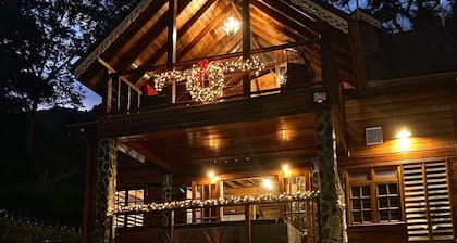 Delightful Log Cabin with plunge pool close to amazing waterfall